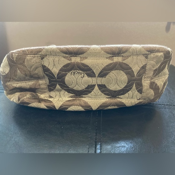 Coach Small Tan and Brown Handbag - Picture 9 of 11